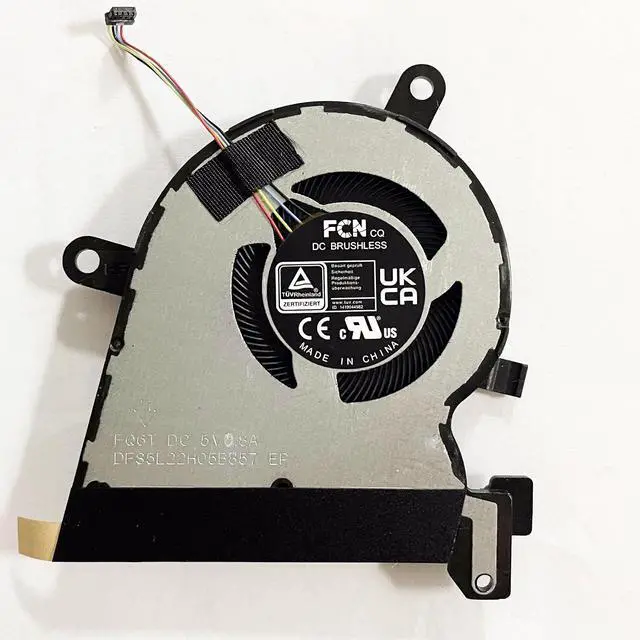 Alt view image 5 of 6 - Replacement CPU+GPU Cooling Fan for ASUS ROG Flow X13 2023 GV302X GV302XI GV302XV GV302XU GV302XA DC5V Series 13NR0EN0T04011 13NR0EN0T05011 DFS5L22H05B858 FQ6U DFS5L22H05B857 FQ6T