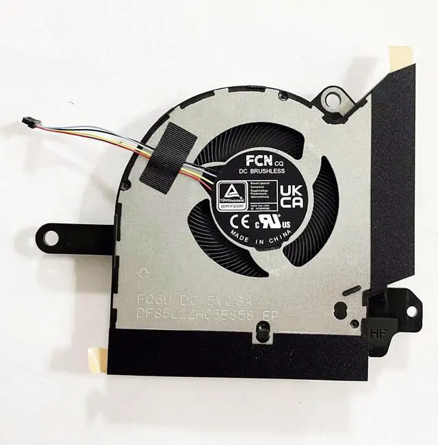 Alt view image 6 of 6 - Replacement CPU+GPU Cooling Fan for ASUS ROG Flow X13 2023 GV302X GV302XI GV302XV GV302XU GV302XA DC5V Series 13NR0EN0T04011 13NR0EN0T05011 DFS5L22H05B858 FQ6U DFS5L22H05B857 FQ6T