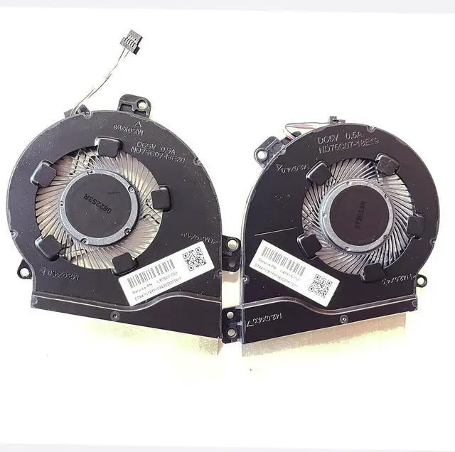 Alt view image 2 of 7 - Replacement CPU+GPU Cooling Fan for HP 15-CS 15-CS3037TX 15-CS1115TX 15-CS2090TX 15-CS3004TX 15-CS3005TX 15-CS3010LA 15-CS3010TX TPN-Q208 ND75C07-18E19 ND75C07-18E20 L40620-001 L40619-001