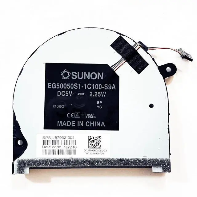 Alt view image 2 of 2 - Replacement CPU Cooling Fan for HP Envy 13-BA 13-BA0017TX TPN-C145 DC5V 2.25W Series EG50050S1-1C100-S9A DC28000R0S0 L94043-001