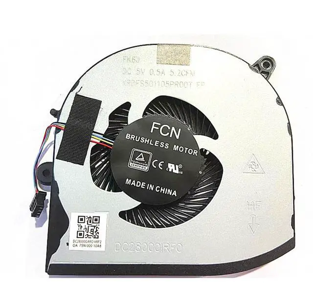 Alt view image 3 of 5 - CPU+GPU Cooling Fan Replacement for Dell XPS 15 9560 Precision 5520 0VJ2HC | 0TK9J1 M5520 P56F Laptop Fan VJ2HC TK9J1