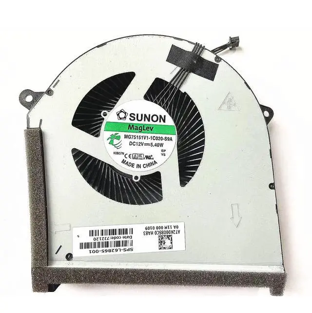 Alt view image 4 of 4 - New CPU+GPU Cooling Fan Replacement for HP OMEN 17-CB 17-CB0063TX 1005TX 17-CB0030NR 17-CB0070NR 17-CB0092NR 17T-CB0000 RTX2060 Series MG75151V1-1C010-S9A MG75151V1-1C020-S9A (Thick)