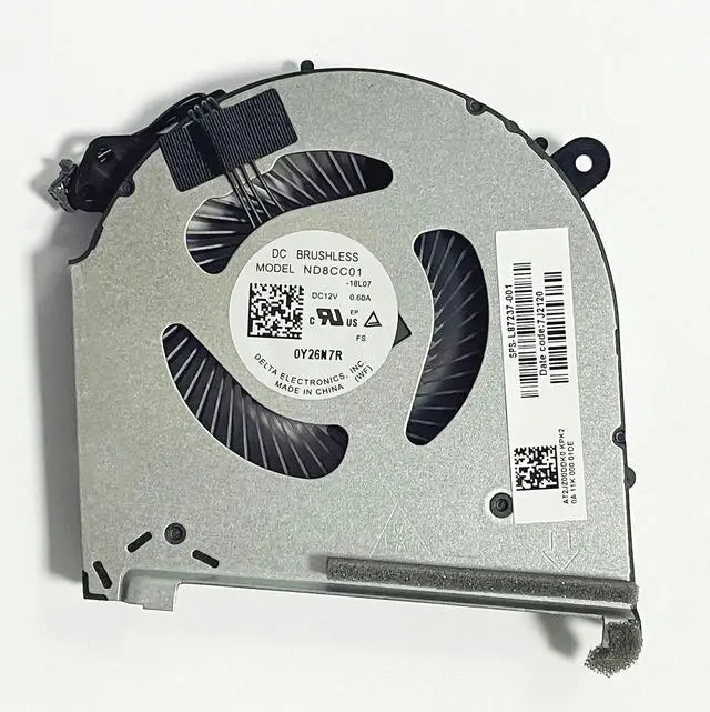 Alt view image 5 of 6 - New CPU+GPU Cooling Fan Replacement for HP OMEN Laptop 15-DH | 15-DH0015NR 15T-DH000 15-DH001NR 15-DH002NR 15-DH0161TX L64445-001 TPN-C143 ND8CC01-18L06 ND8CC01-18L07