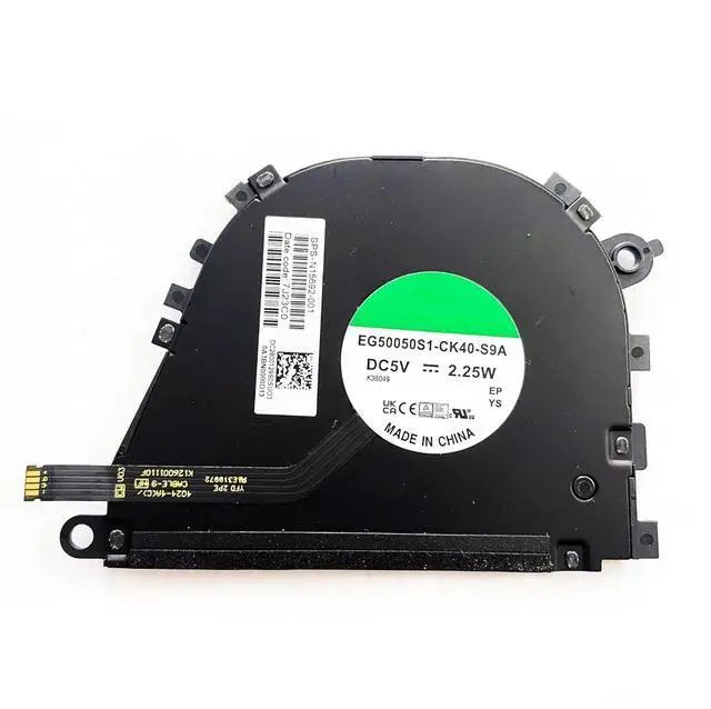 Alt view image 2 of 2 - Replacement CPU Cooling Fan for HP Envy X360 13-BF 13-BF0013DX 13.3 Inch 2-in-1 TPN-C161 N15692-001 DC5V 0.5A EG50050S1-CK40-S9A ND75C44-21J01