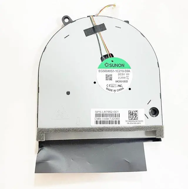 Alt view image 5 of 6 - CPU+GPU Cooling Fan for HP Envy 17M-CG TPN-C146 L87962-001 L87961-001 DC5V | 17M-CG0013DX 17M-CG1013DX 2.25W Series EG50040S1-1C210-S9A EG50040S1-1C220-S9A