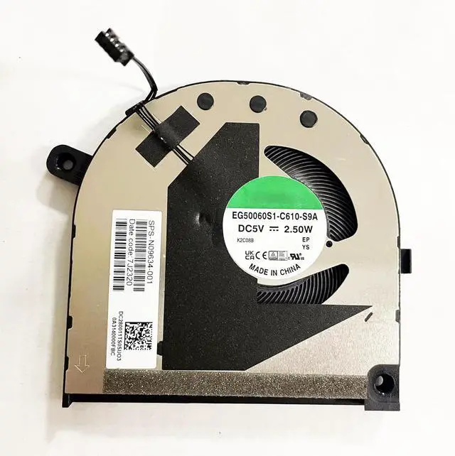 Alt view image 5 of 6 - CPU+GPU Cooling Fan Replacement for HP Envy 15-EY 15-EW 15T-EW | 15-EY0013DX 15-EY0023DX 15Z-EY 15-EW0023DX 15-EY1157NR TPN-C157 N09635-001 N09634-001 EG50040S1-CT00-S9A EG50060S1-C610-S9A