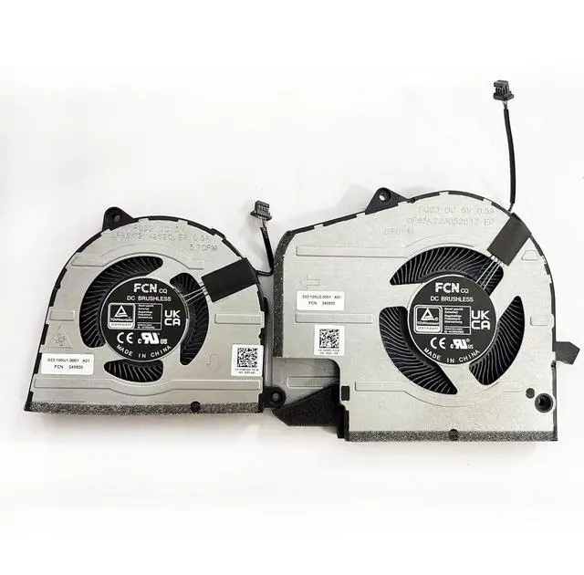 Alt view image 2 of 6 - Replacement CPU+GPU Cooling Fan for Dell Inspiron 16 Plus 7630 7635 DC5V Series DFS5K12114262C FQ92 DFS5K22305283Z FQ93 0WMXW4 040RPX