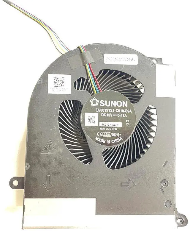 Alt view image 6 of 6 - Replacement CPU+GPU Cooling Fan Compatible for Dell Alienware Area 51m R2 RTX2080 DC28000Q3SL DC28000Q4SL EG80151S1-C020-S9A EG80151S1-C010-S9A 0TW5Y8 0TPV77 DC12V TW5Y8 TPV77