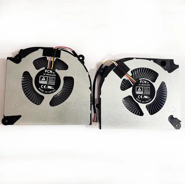 Alt view image 2 of 6 - Replacement CPU+GPU Cooling Fan for Rainbow Will Star X15 at 2022 RTX3050 5V Series Fan DFS5K22305283Q DFS5L32G16486P FPP7 FPP6
