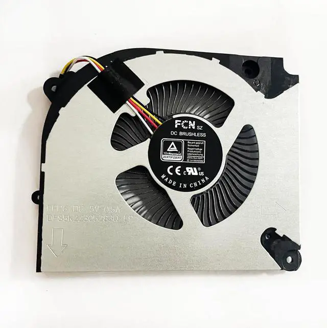 Alt view image 6 of 6 - Replacement CPU+GPU Cooling Fan for Rainbow Will Star X15 at 2022 RTX3050 5V Series Fan DFS5K22305283Q DFS5L32G16486P FPP7 FPP6