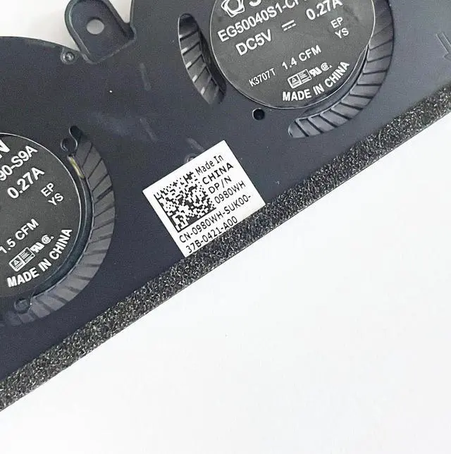 Alt view image 3 of 3 - CPU Cooling Fan Replacement for DELL XPS 9370 9380 7390 9305 DC5V Series 0PNWJR DFS350705PQ0T FM18 ND55C19-16M01 0980WH