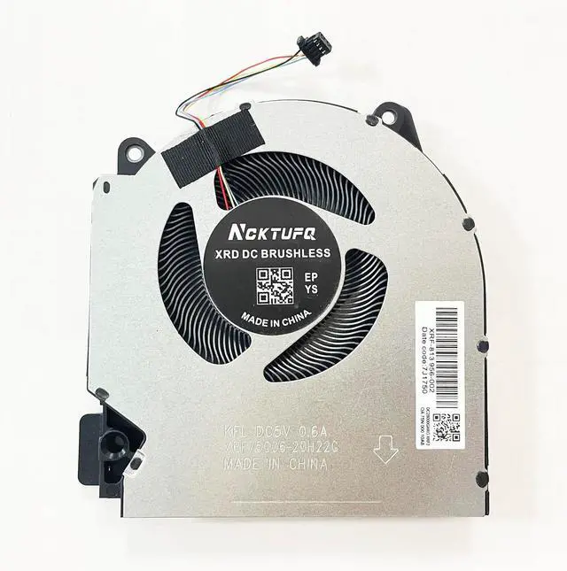 Alt view image 3 of 6 - Replacement CPU+GPU Cooling Fan for HP Victus 16-D 16-E 16-e0011ns TPN-Q263 TPN-Q264 RTX3050 DC5V Series EG75070S1-C700-S9A EG75070S1-C710-S9A M75720-001 M75722-001