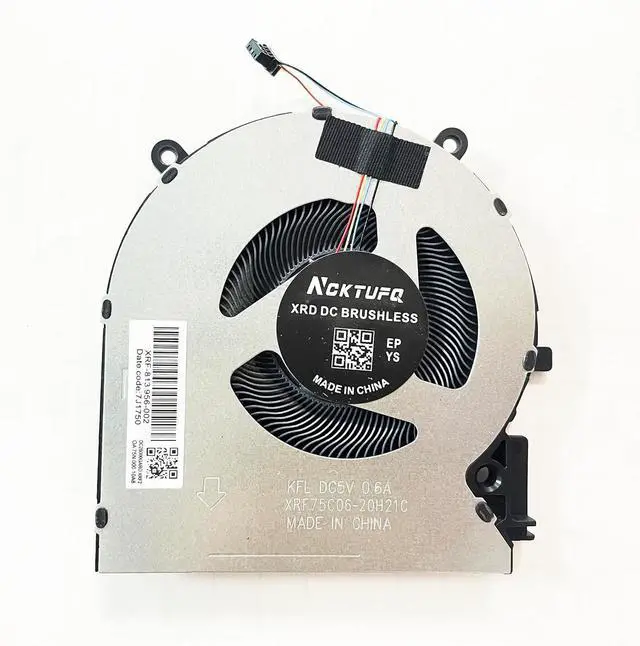 Alt view image 5 of 6 - Replacement CPU+GPU Cooling Fan for HP Victus 16-D 16-E 16-e0011ns TPN-Q263 TPN-Q264 RTX3050 DC5V Series EG75070S1-C700-S9A EG75070S1-C710-S9A M75720-001 M75722-001