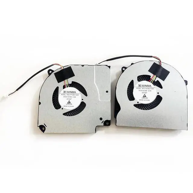 Alt view image 2 of 6 - CPU + GPU Cooling Fan Replacement for Gigabyte Gaming G7 GD MD | Machenike T58-V VB VA2 VG65T Z8 Z7M-CT 911ST Series EGC-77100V1-0AH EFC-70100V1-0AH