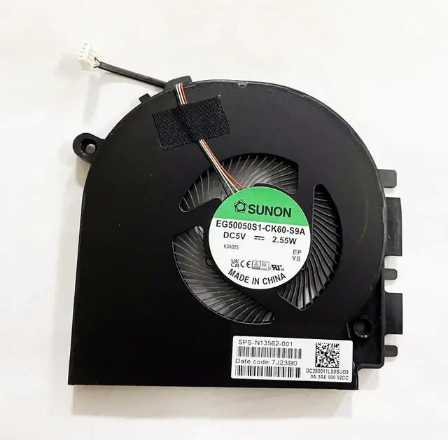Alt view image 5 of 6 - CPU+GPU Cooling Fan Replacement for HP Envy 17.3" 17-CR 5V | 17-CR0013DX N13561-001 7J2280 N13562-001 7J2260 EG50050S1-CK50-S9A EG50050S1-CK60-S9A