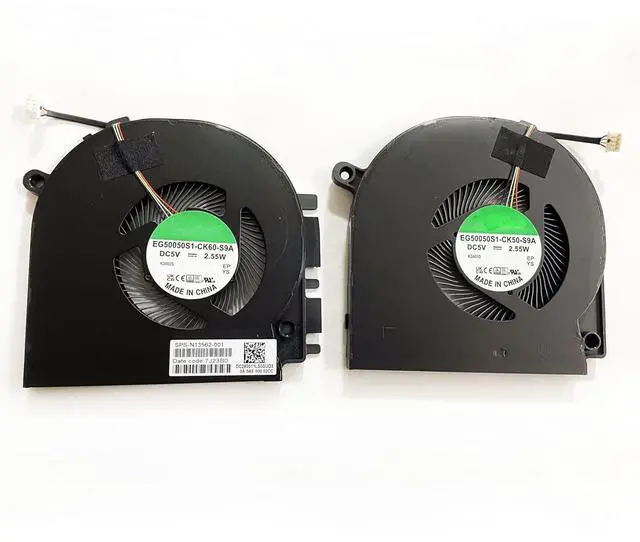 Alt view image 4 of 6 - CPU+GPU Cooling Fan Replacement for HP Envy 17.3" 17-CR 5V | 17-CR0013DX N13561-001 7J2280 N13562-001 7J2260 EG50050S1-CK50-S9A EG50050S1-CK60-S9A
