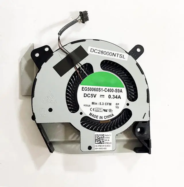 Alt view image 2 of 2 - Integrated Graphics CPU Cooling Fan Replacement for Dell Latitude 5401 Series EG50060S1-C400-S9A 0YX3WM DC5V 0.34A Fan