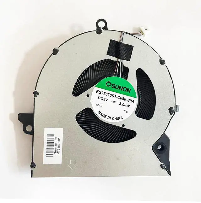 Alt view image 6 of 6 - Replacement CPU + GPU Cooling Fan for HP OMEN 16-B 16-C TPN-Q265 TPN-Q267 M75483-001 EG750070S1-C680-S9A K1503W EG750070S1-C690-S9A K150BB DC5V 3.00W