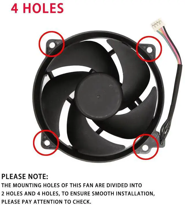 Alt view image 3 of 6 - Internal Cooling Fan Replacement for 360 Slim, FA09025H12LPA DC12V 0.36A, Excellent Heat Dissipation, Wear Resistant, Replacement Game Console Internal Cooler Fan