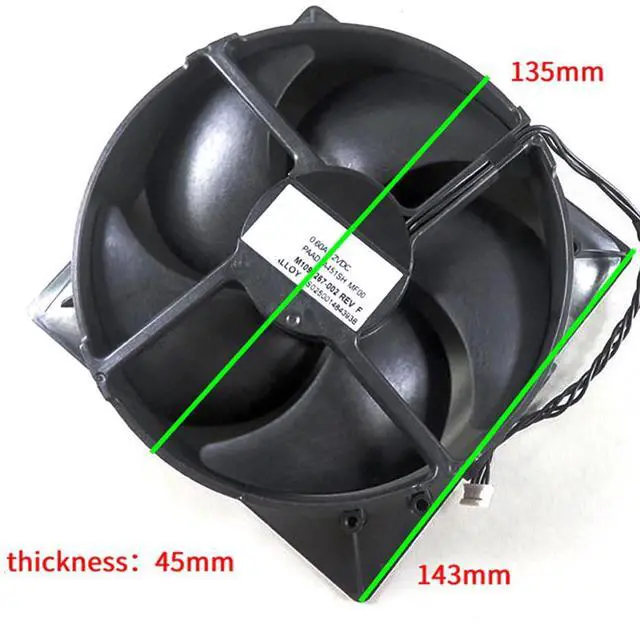 Alt view image 4 of 7 - Internal Heat Dissipation Cooling Fans Suitable for Xbox X XSX Series Games Console Cooler Fan PAAD1A451SH MF00 P/N: M1127364-002 12V 0.6A 4 PIN