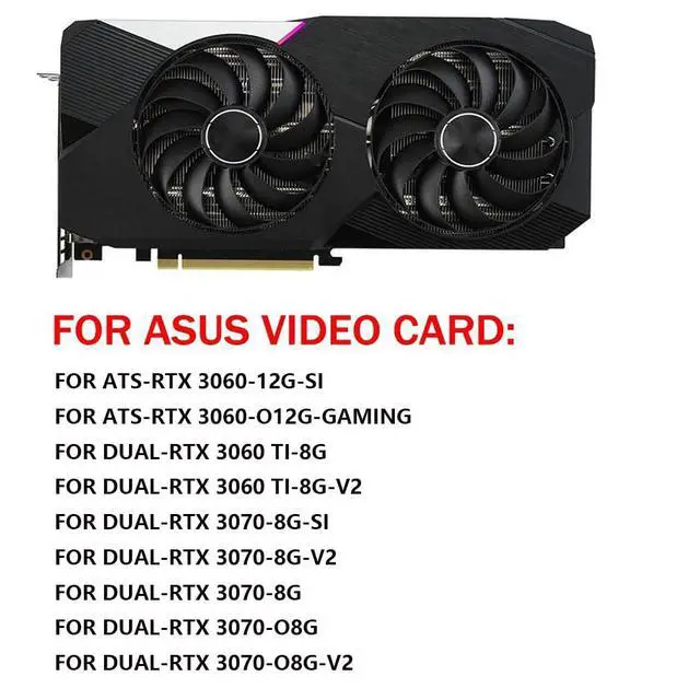 Alt view image 3 of 7 - Graphics Card Cooling Fans Suitable for ASUS ATS RTX 3060 Dual RTX 3060Ti 3070 Series Desktop FDC10U12S9-C 95mm 12V 0.45A 7Pin 6wires Video Card Cooler Fans GPU Fan (Fan-B)