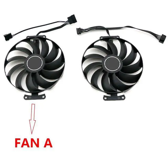 Alt view image 3 of 5 - Graphics Card Cooling Fans Suitable for ASUS ATS RTX 3060 Dual RTX 3060Ti 3070 Series Desktop FDC10U12S9-C 95mm 12V 0.45A 7Pin 6wires Video Card Cooler Fans GPU Fan (Fan-A)