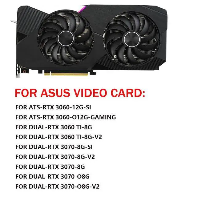 Alt view image 2 of 5 - Graphics Card Cooling Fans Suitable for ASUS ATS RTX 3060 Dual RTX 3060Ti 3070 Series Desktop FDC10U12S9-C 95mm 12V 0.45A 7Pin 6wires Video Card Cooler Fans GPU Fan (Fan-A)