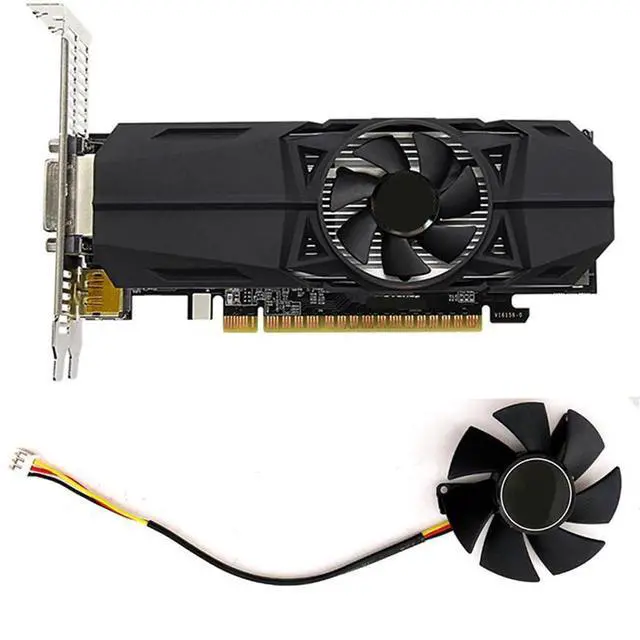 Alt view image 2 of 7 - Graphics Card Cooling Fans Suitable for Gigabyte GT 1030 GTX 1050 1050Ti Low Profile GV N710 GTX 710 Series Desktop FS1250-S2053A 47mm 12V 0.19A 3Pin Video Card Cooler Fans GPU Fan