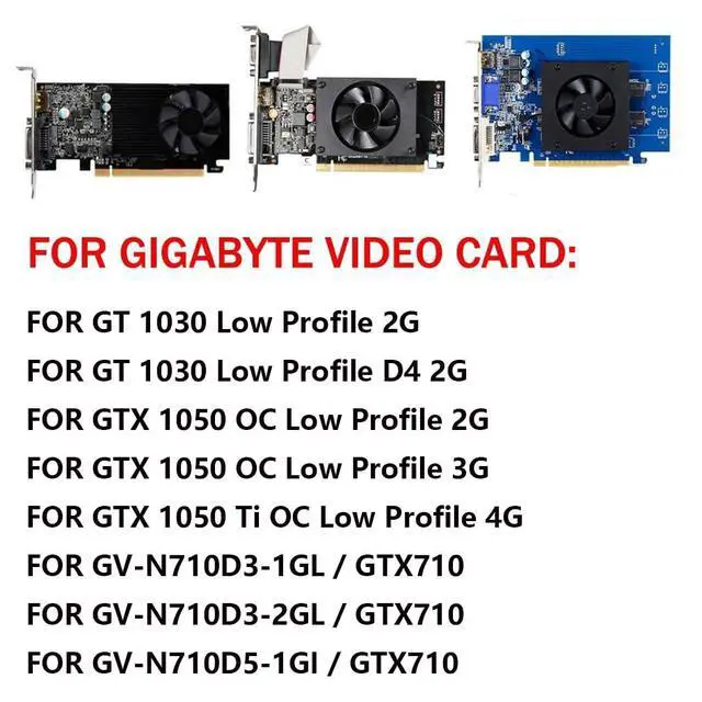 Alt view image 3 of 7 - Graphics Card Cooling Fans Suitable for Gigabyte GT 1030 GTX 1050 1050Ti Low Profile GV N710 GTX 710 Series Desktop FS1250-S2053A 47mm 12V 0.19A 3Pin Video Card Cooler Fans GPU Fan
