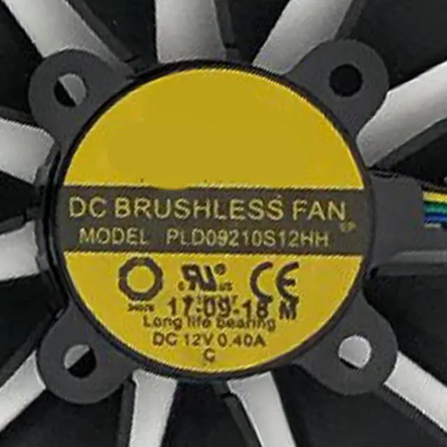 Alt view image 5 of 7 - Graphics Card Cooling Fan Replacement for Asus ROG Strix GTX 1060 1070 1070Ti 1080 1080Ti RX 570 580 480 Dragon GTX1070 Gaming Series PLD09210S12HH 85mm 12V 0.4A 6Pin Video Card Cooler Fans (3PCS)