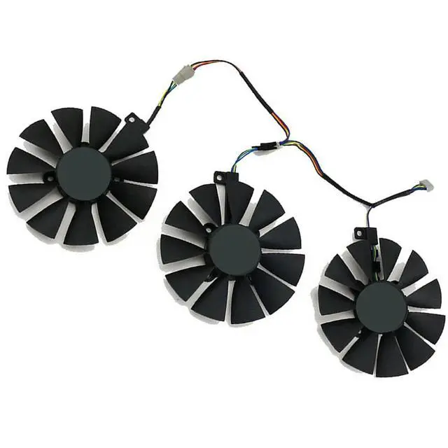 Alt view image 7 of 7 - Graphics Card Cooling Fan Replacement for Asus ROG Strix GTX 1060 1070 1070Ti 1080 1080Ti RX 570 580 480 Dragon GTX1070 Gaming Series PLD09210S12HH 85mm 12V 0.4A 6Pin Video Card Cooler Fans (3PCS)