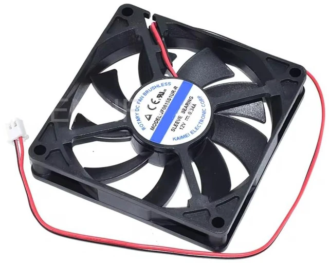 Alt view image 3 of 6 - for Jamicon JF0815S1UR-R DC 12V 0.34A 80x80x15mm 2-Wire Server Square Fan