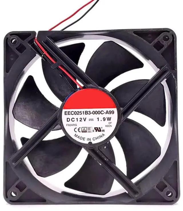 Main image of EEC0251B3-000C-A99 Fan 12V Fan 1.9W 2200RPM 2-Wire 120×25mm Quiet Host Cooling Fan