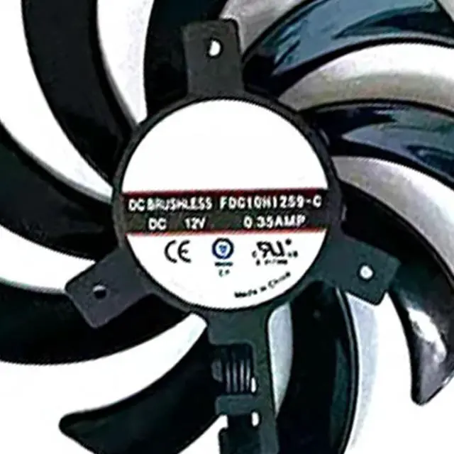 Alt view image 5 of 7 - Graphics Card Cooling Fans Suitable for for Dell RTX 3060TI 3060 for Lenovo RTX 3060TI 3060 for HP RTX 3060TI 3060 Series Desktop FDC10H12D9-C 12V 0.35A 85mm 4Pin Video Card Cooler Fans (2PCS)