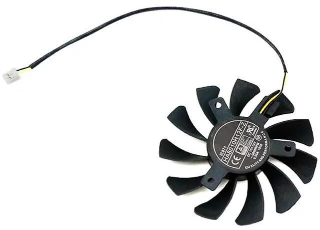 Alt view image 7 of 7 - Graphics Card Cooling Fans Suitable for MSI GeForce GT730 N730 N740 N750 GTX1030 OCV1 ITX GTX 750Ti 750 740 730 AERO ITX R7 250 Series Desktop HA8010H12F-Z 75mm 12V 0.50A 2Pin GPU Fan