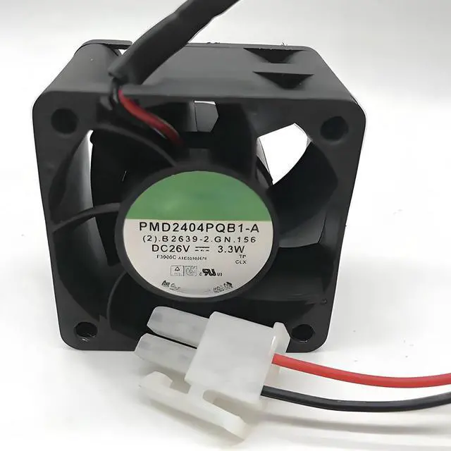 Alt view image 2 of 7 - 40MM Fan DC26V 0.14A 3.3W PMD2404PQB1-A 4CM Inverter Drive Board, Power Board Fan 4028 40 * 40 * 28MM servo Drive (2pin)