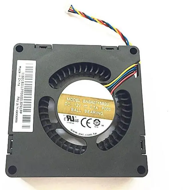 Alt view image 5 of 6 - BASA0715B2U 03T9721 7015 Fan DC12V 0.7A 7cm M92p Chassis 4-Wire Cooling Fan