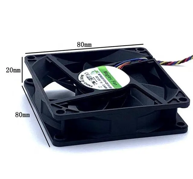 Alt view image 4 of 7 - MF80201VX-Q010-S99 12V 3.84W 8020 4 Pin Server Fan Replacement for DELL P/N:725Y7-A01 Computer Case CPU Cooler