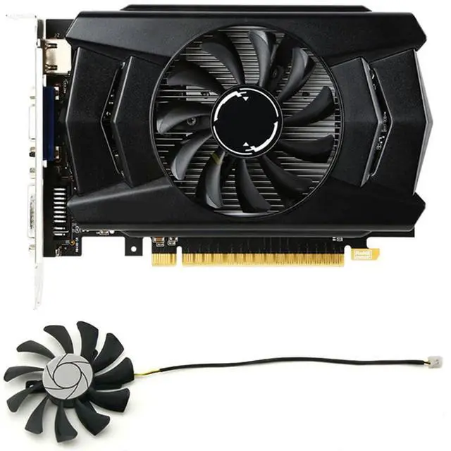 Alt view image 2 of 7 - Graphics Card Cooling Fans Suitable for MSI GTX 750Ti 750 740 730 ITX R7 250 N750TI N750 N740 N730 Series Desktop HA8010H12F-Z 75mm 12V 0.50A 2Pin Video Card Cooler Fans GPU Fan