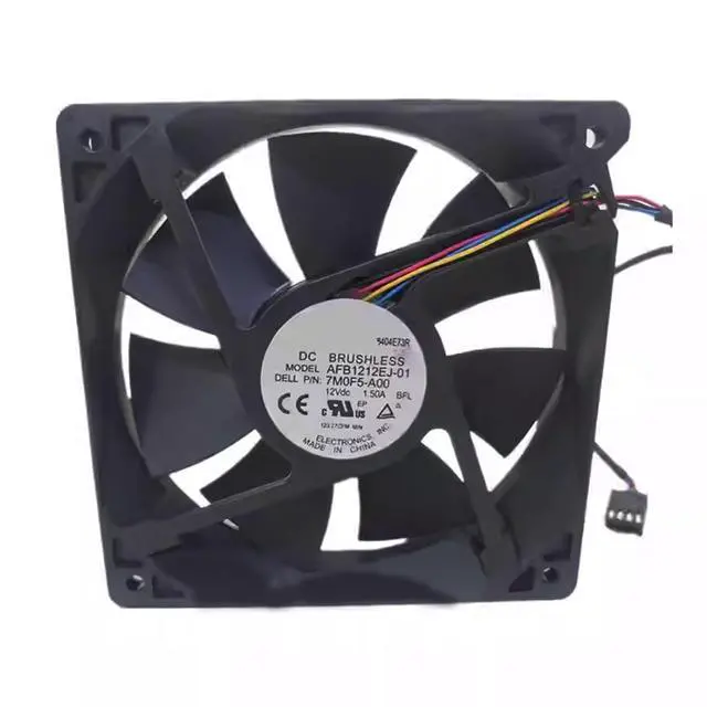 Alt view image 3 of 5 - Case Fan for Dell XPS 8930 8920 8910 Alienware Aurora R5 R6 R7, Top Front Fan, P/N: 7M0F5-A00 13P1-4ZN0201 AFB1212EJ-01, 120x120x25mm 12V 1.50A Cooling Fan