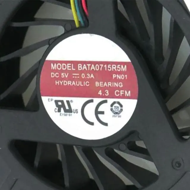 Alt view image 4 of 7 - 2pcs/ lot CPU + GPU Cooling Fans Suitable for Dell Precision M4700 M4800 Laptop Cooler Fan BATA08015R5H - P002 + BATA0715R5M - PN01 5V 0.30A 4PIN P/N: 01G40N DC28000B2VL + 00WGVF DC28000DEVL (2PCS)