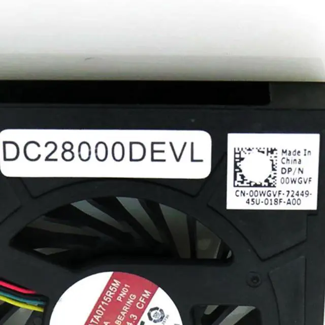 Alt view image 6 of 7 - 2pcs/ lot CPU + GPU Cooling Fans Suitable for Dell Precision M4700 M4800 Laptop Cooler Fan BATA08015R5H - P002 + BATA0715R5M - PN01 5V 0.30A 4PIN P/N: 01G40N DC28000B2VL + 00WGVF DC28000DEVL (2PCS)