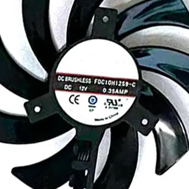 Alt view image 5 of 7 - Graphics Card Cooling Fans Suitable for for Dell RTX 3060TI 3060 for Lenovo RTX 3060TI 3060 for HP RTX 3060TI 3060 Series Desktop FDC10H12D9-C 12V 0.35A 85mm 4Pin Video Card Cooler Fans (Fan-A)