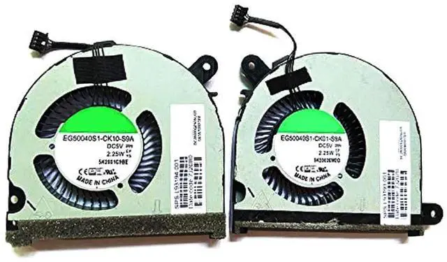 Main image of CPU + GPU Cooling Fans Suitable for HP Envy X360 15M-ED 15M-EE 15-EE 15-ED TPN-C149 Series Laptop Cooler Fan 5V 2.25W 4 PIN EG50040S1-CK10-S9A + EG50040S1-CK01-S9A P/N: L93194-001 + L93193-001 (2PCS)