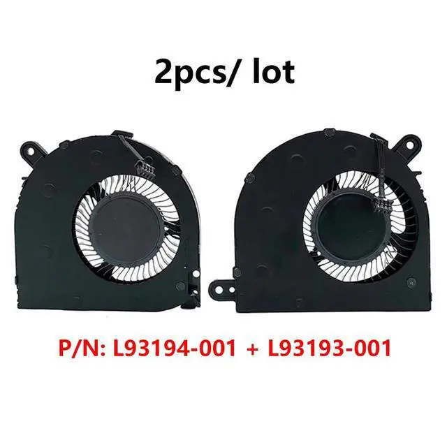 Alt view image 2 of 5 - CPU + GPU Cooling Fans Suitable for HP Envy X360 15M-ED 15M-EE 15-EE 15-ED TPN-C149 Series Laptop Cooler Fan 5V 2.25W 4 PIN EG50040S1-CK10-S9A + EG50040S1-CK01-S9A P/N: L93194-001 + L93193-001 (2PCS)