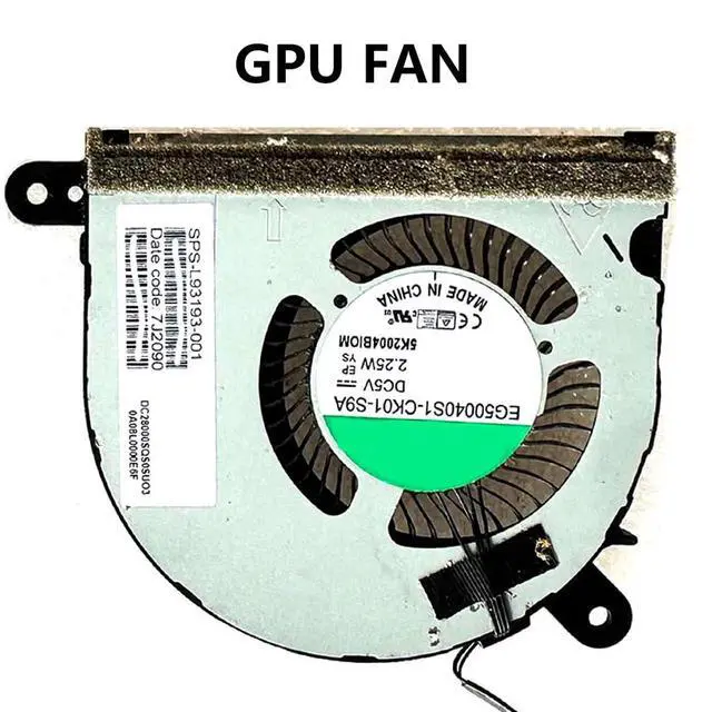 Alt view image 6 of 7 - GPU Cooling Fans Suitable for HP Envy X360 15M-ED 15M-EE 15-EE 15-ED TPN-C149 Series Laptop Cooler Fan 5V 2.25W 4 PIN EG50040S1-CK10-S9A + EG50040S1-CK01-S9A P/N: L93194-001 + L93193-001 (GPU)