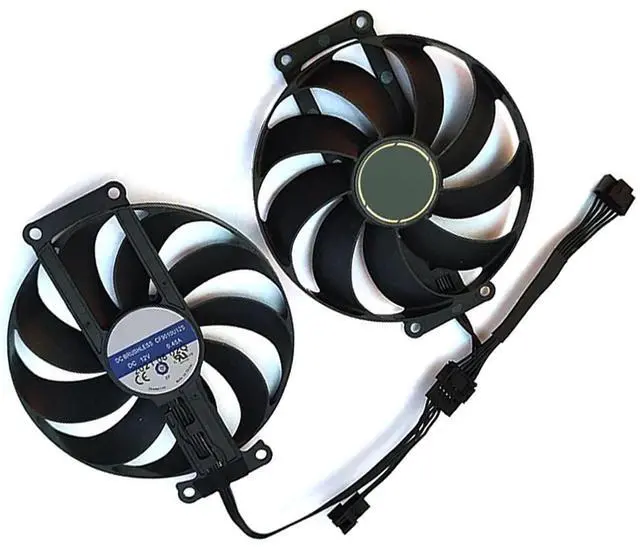 Main image of Graphics Card Cooling Fan Replacement for ASUS RTX 3060 3060Ti Mini Dual RTX 2060 2070Ti GTX1660Ti Dual EVO GTX1660 GTX1660 Super OC Gaming Series 90MM CF9010U12S 12V 0.45A 6PIN GPU Fans (2PCS)