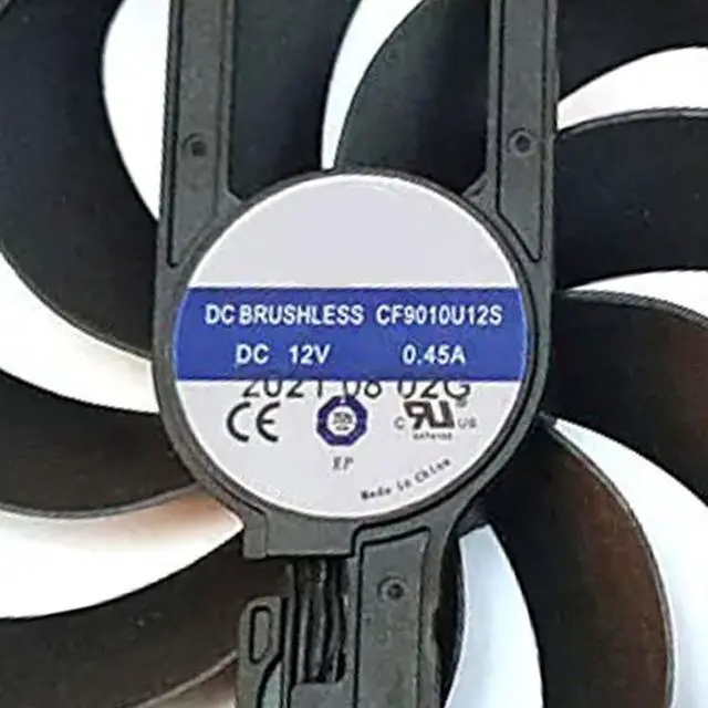 Alt view image 4 of 7 - Graphics Card Cooling Fan Replacement for ASUS RTX 3060 3060Ti Mini Dual RTX 2060 2070Ti GTX1660Ti Dual EVO GTX1660 GTX1660 Super OC Gaming Series 90MM CF9010U12S 12V 0.45A 6PIN GPU Fans (2PCS)