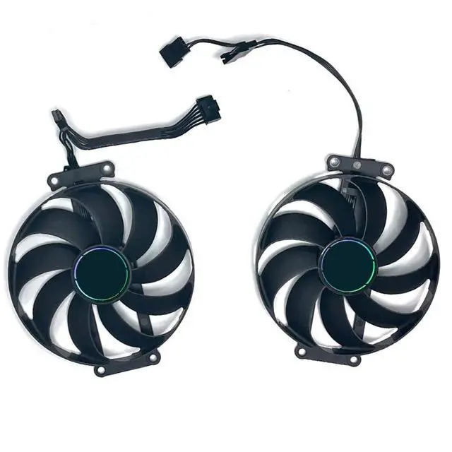 Alt view image 7 of 7 - Graphics Card Cooling Fan Replacement for ASUS RTX 3060 3060Ti Mini Dual RTX 2060 2070Ti GTX1660Ti Dual EVO GTX1660 GTX1660 Super OC Gaming Series 90MM CF9010U12S 12V 0.45A 6PIN GPU Fans (2PCS)