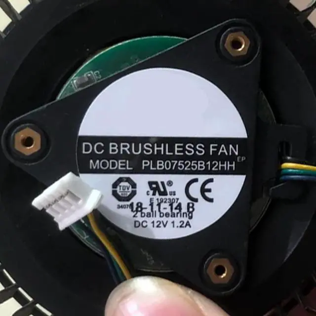 Alt view image 5 of 7 - Graphics Card Cooling Fans Suitable for Gigabyte GTX 1080 1080Ti RTX 2080 2080Ti Turbo Series Desktop PLB07525B12HH 75mm 12V 1.2A 4Pin Video Card Cooler Fans GPU Fan